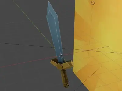 Stylized Sword Free low-poly 3D model buy
