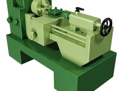 Fabulous Lathe Toy Low-poly 3D model