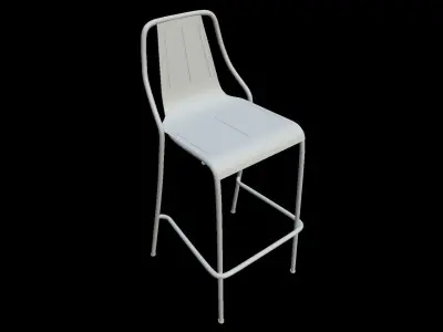 Chair metal bar stool 3D model