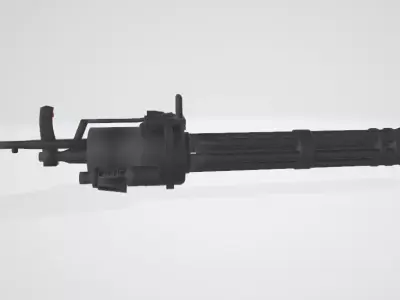 Minigun 3D stage light Low-poly 3D model