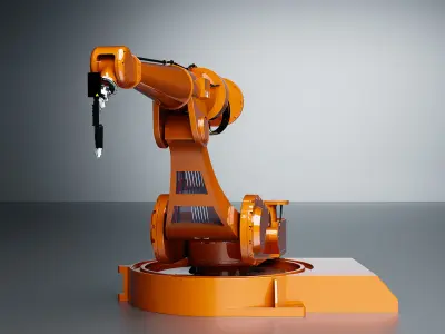 Industrial welding robot 3D model