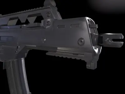 G36C Rifle Low-poly 3D model