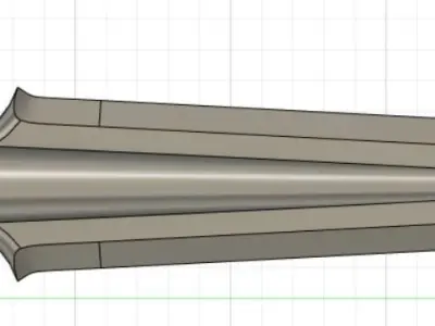 Japanese-style Spear Tip and Pommel 3D print model