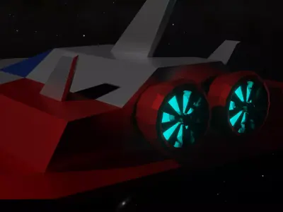 Game Ready Small Spaceship Low-poly 3D model