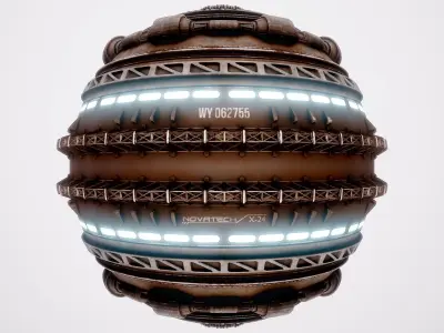 PBR Sci-Fi Texture Pack 05 Low-poly 3D model
