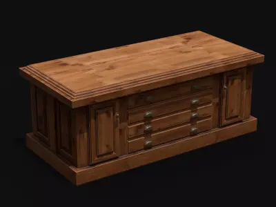 Crafting Table Low-poly 3D model