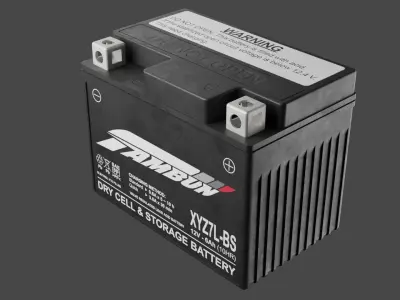 Motorcycle Battery Low-poly 3D model buy