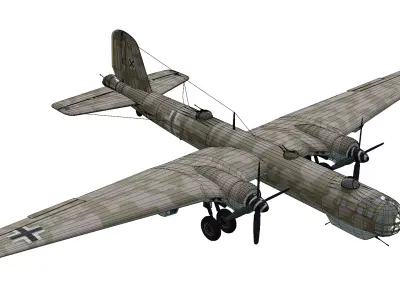 Heinkel He 177 Greif Low-poly 3D model
