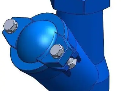 Check valve M 2 inches Free 3D model