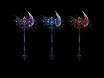 Hell Axe Low-poly 3D model