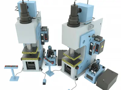 Industrial machine tool hydraulic press PYE250 3D model