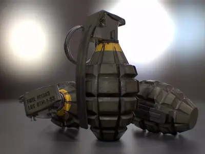 Hand Grenade MK2 3D Model 3D model