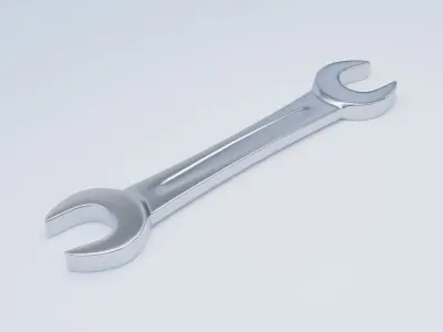 Double Open Ended Wrench Low-poly 3D model
