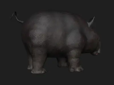 Alien Pig Low-poly Low-poly 3D model