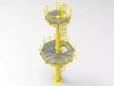 Firewater tower Free 3D model