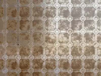 Industrial Metal Surfaces Octagonal Tiles PBR Seamless Texture