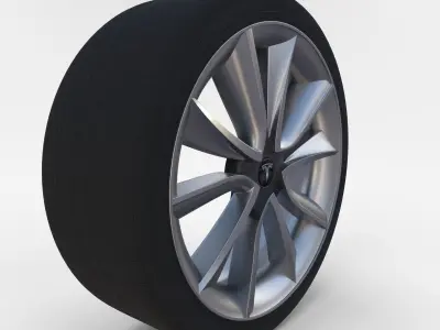 Tesla Model 3 Rim Low-poly 3D model