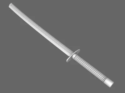 Cyborg Katana Sword Free 3D model