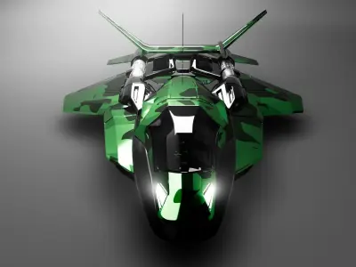 Venom X Spaceship  Low-poly 3D model