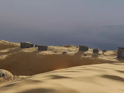 Ancient Ruins On A Hillside 3D model purchase