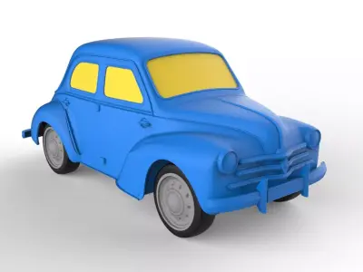 Renault 4CV 1947 Classic Car 3D print model