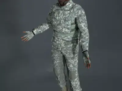 Rigged Soldier 3D model