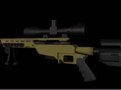 Modern sniper rifle 3D model