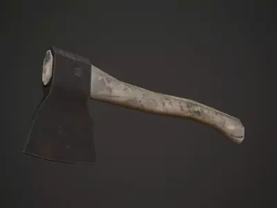 Hatchet Low Poly axe Low-poly 3D model