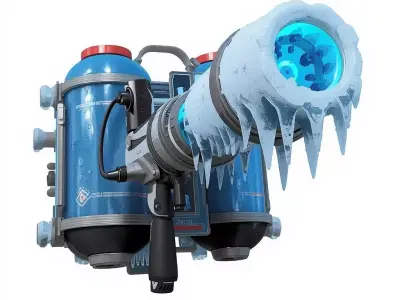 Arctic Zero Cryo-Cannon 3D Model Low-poly 3D model