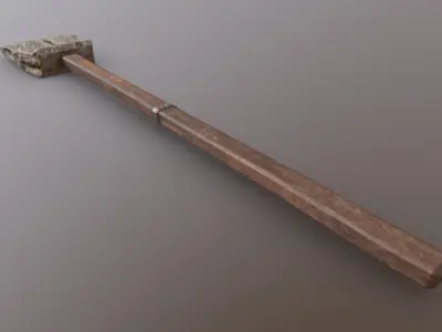 Shovel - Stone Low-poly 3D model