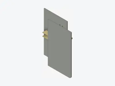 Partition - Contemporary - Changeall - Right Low-poly 3D model