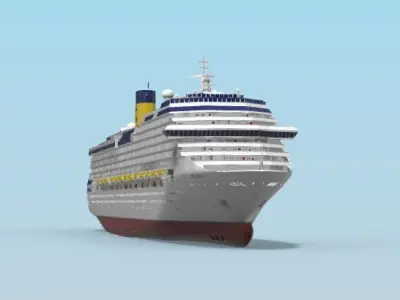 COSTA SERENA cruise ship printable model 3D print model