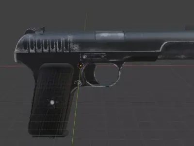 weapon tokarev Low-poly 3D model