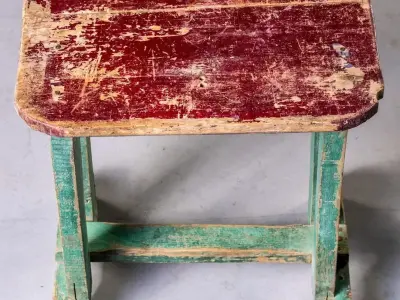 Early 20th Century Side Table with Original Paint 3D model
