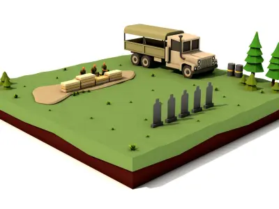 Polygon Military Combo Pack Low-poly 3D model