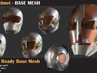 25 Helmet Base Mesh - VOL 07  3D model