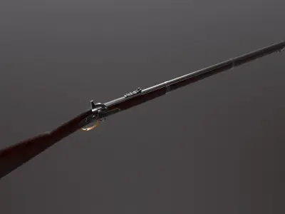 Low-poly ParkeHale Musket Low-poly 3D model