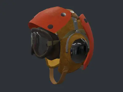 Flight deck Helmet Low-poly 3D model