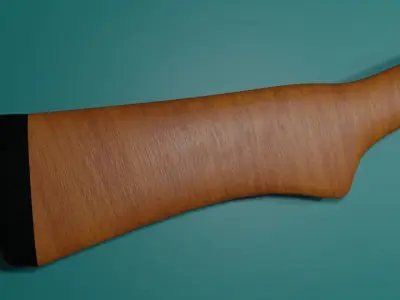 Remington 870 - Pump-action Shotgun Low-poly 3D model