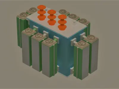 Power Transformer 3D Model New Design 3D model