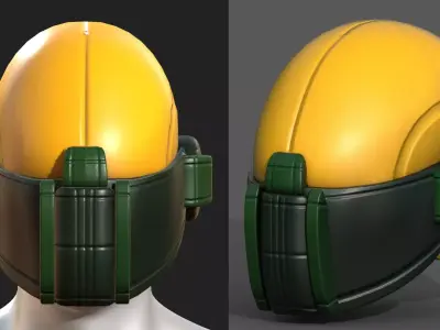 Helmet scifi military combat 3d futuristic 3d  Low-poly 3D model