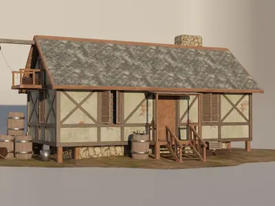 Medieval tavern 3D model