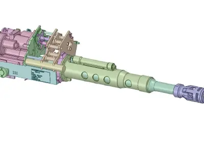 25 mm chain gun solid model 3D model