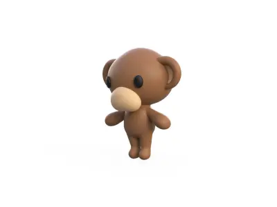 Little animal cute - Monkey cute - Character009 Low-poly 3D model