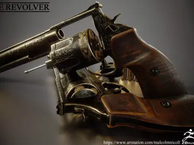 Dead Eye Revolver Low-poly 3D model