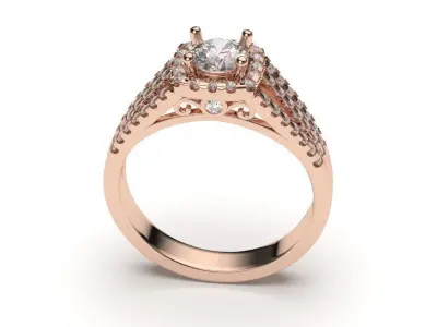 solitaire with ring sizes  8 part S37 3D print model
