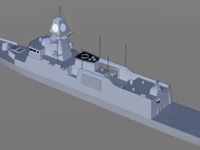 FFG Chungnam class FFX Batch III Low-poly 3D model