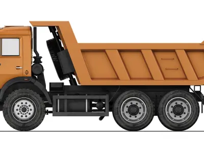 Kamaz 65111 tipper 2003 3D model
