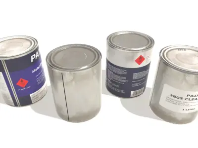Paint cans 13x11cm Low-poly 3D model