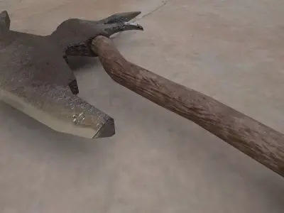Big Battle Axe Low-poly 3D model